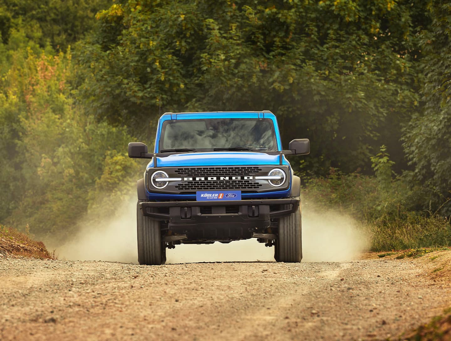 Ford Bronco blau front