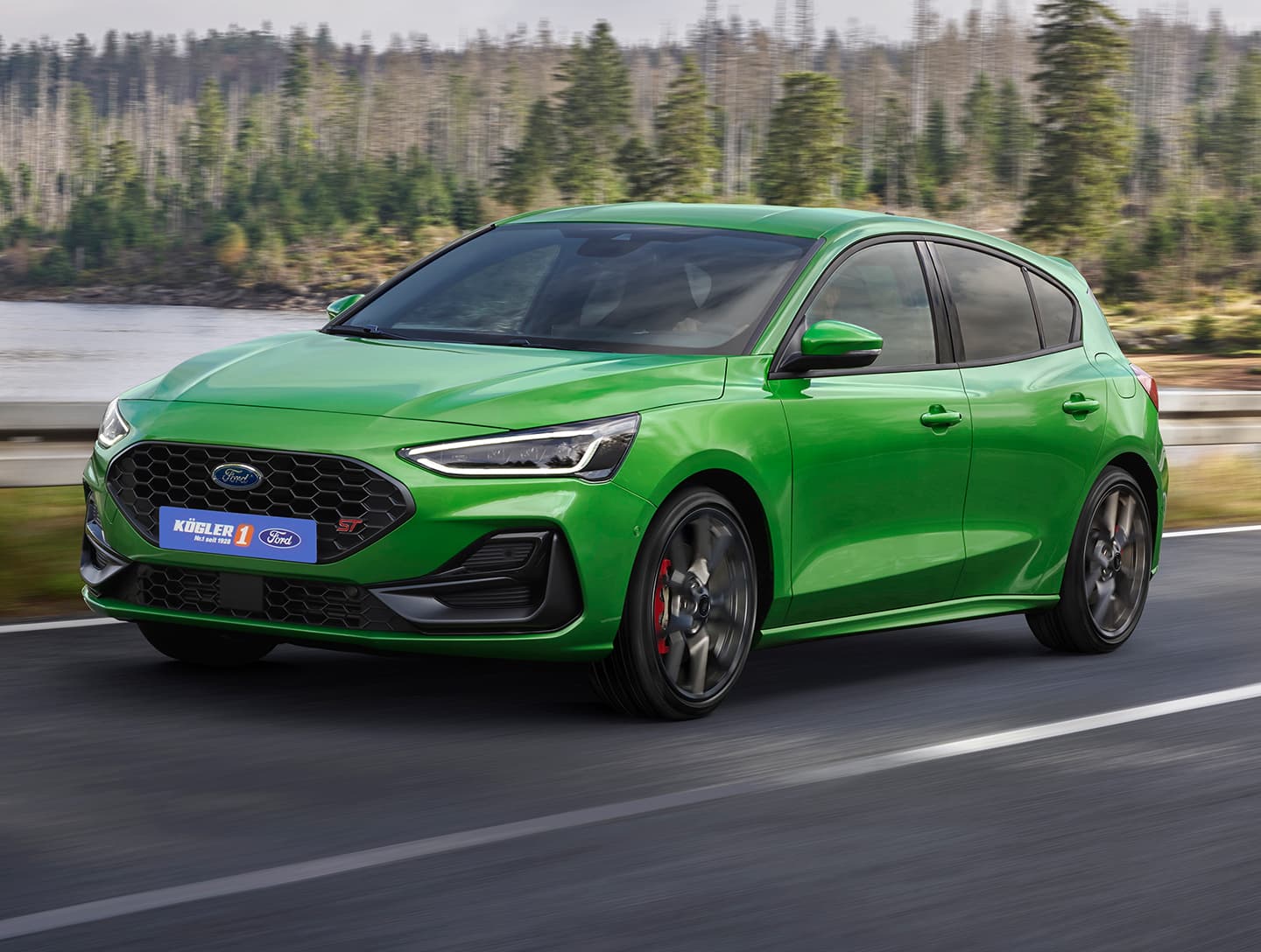 Ford Focus ST seite grün