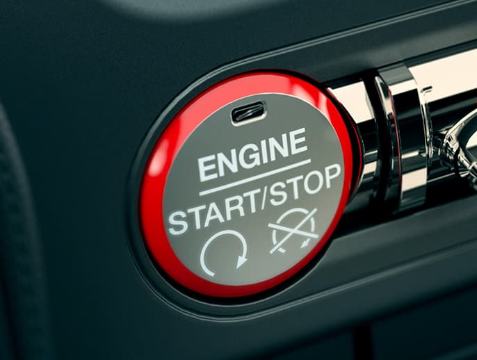 Close Up Start Stop Button