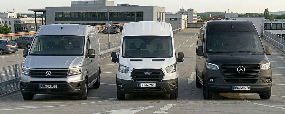 Ford Transit Kasten vs. VW Crafter vs. Mercedes Sprinter: L3H2-Varianten im Vergleich